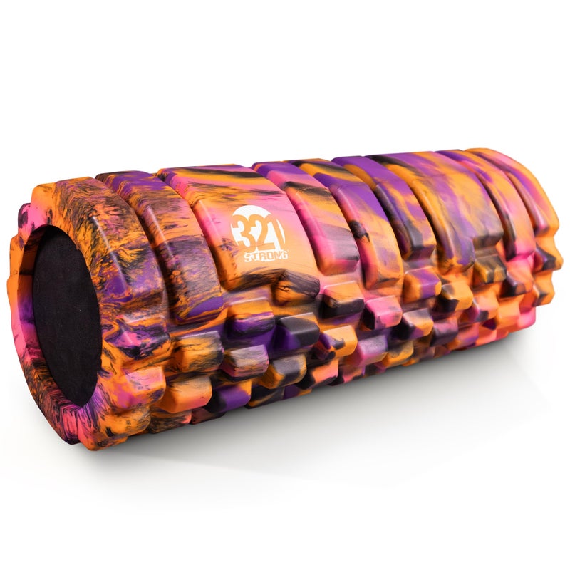 321 Strong Foam Roller - Medium Density Deep Tissue Massager - Muscle Massage + Myofascial Trigger Point Release - Includes 4K eBook - Sunrise - Image 1